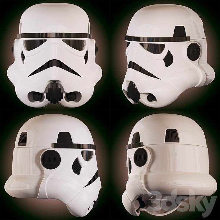 Imperial attack aircraft helmet (Star Wars) 3DS Max - thumbnail 2