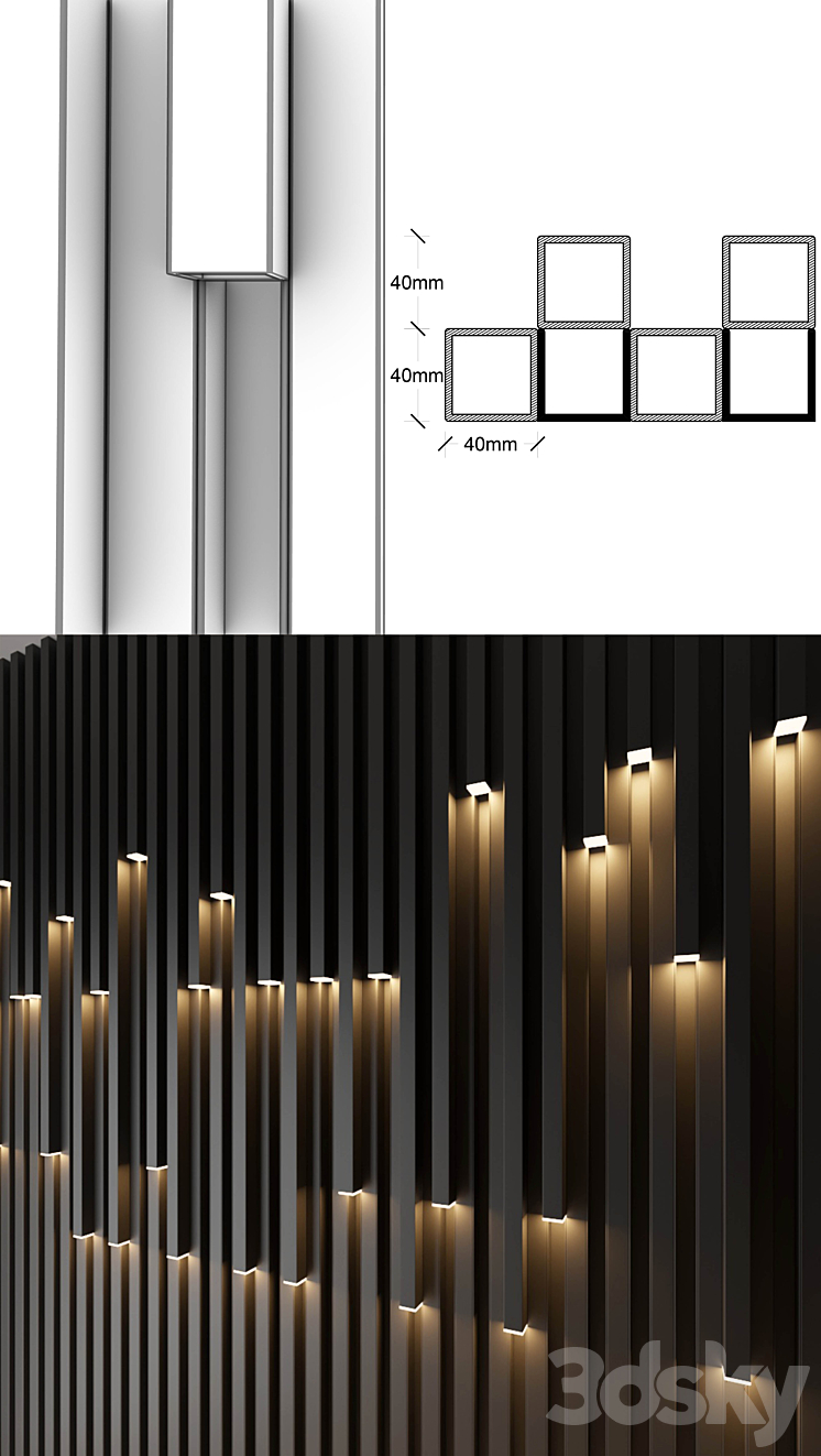 WallDecorateLight 3D Model