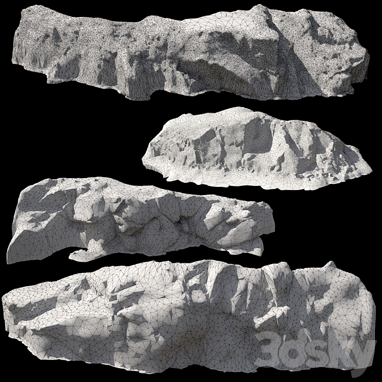 Rocks and cliff 3DS Max - thumbnail 2
