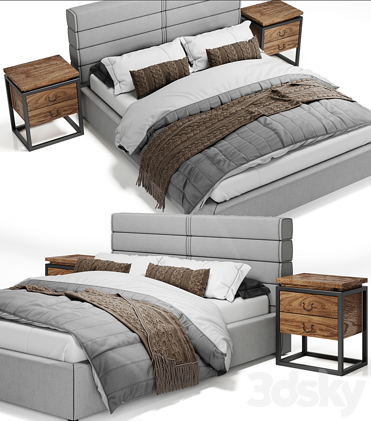 bedroom set 4 3D Model
