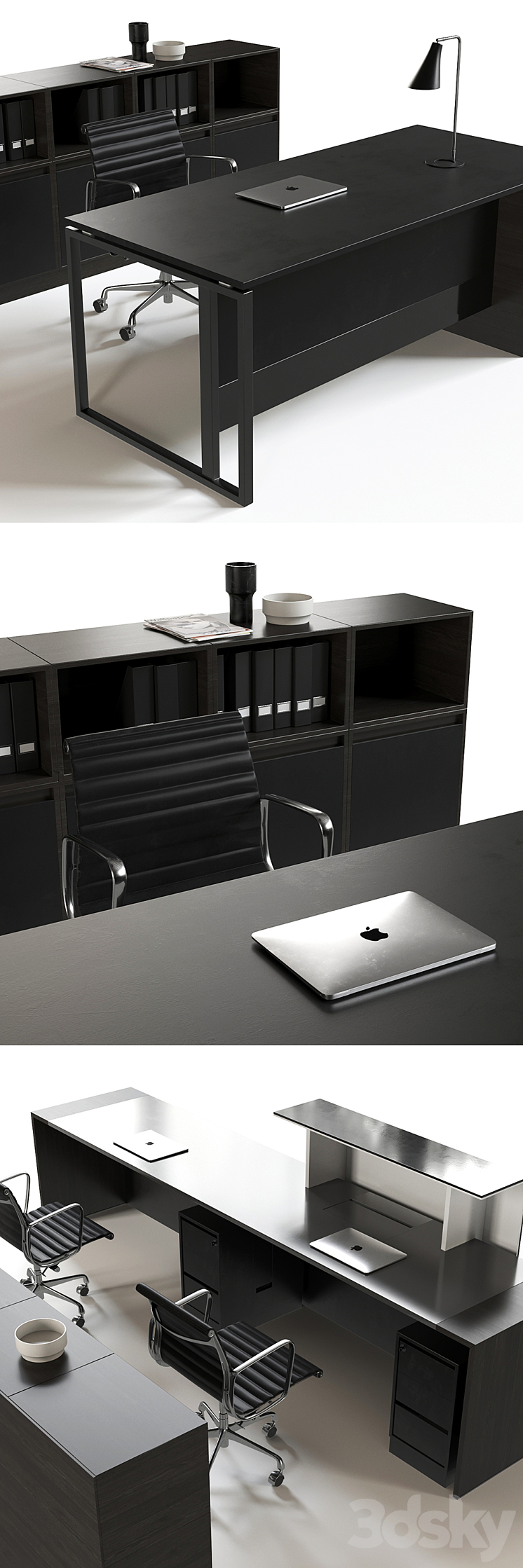 Office reception furniture set 3DS Max - thumbnail 2