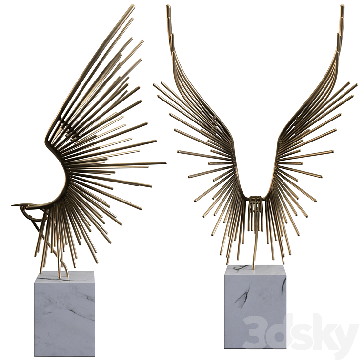 Abstract Welded Bird 3D Model