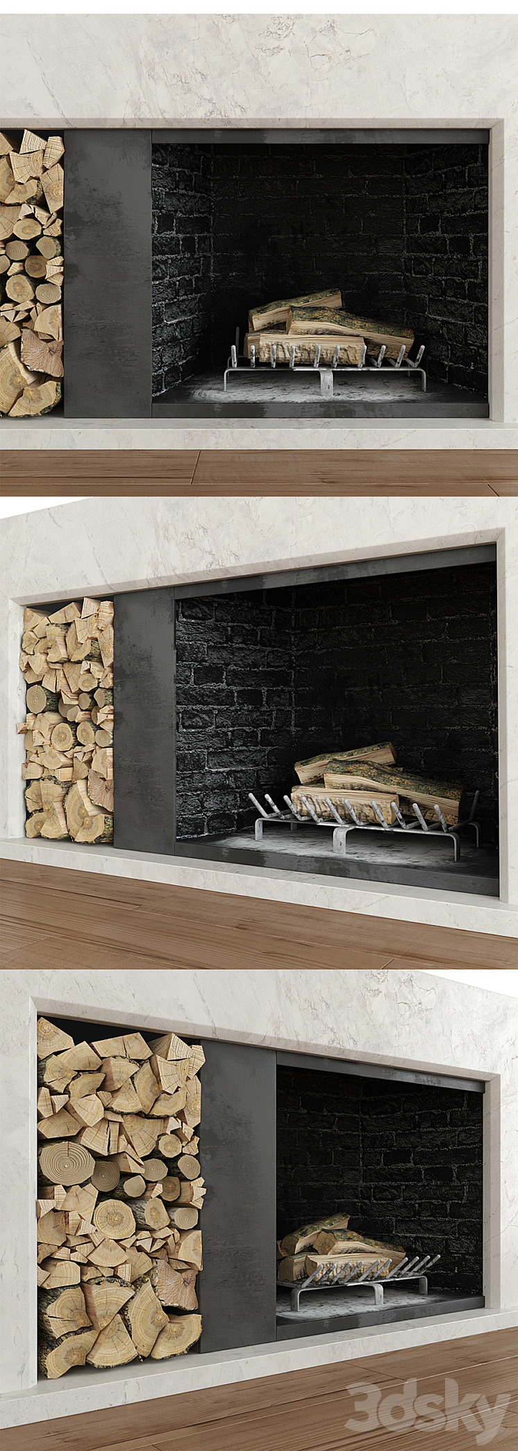 Fireplace modern 3D Model