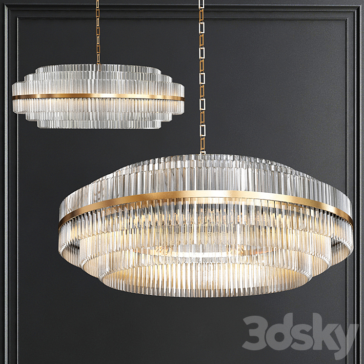 Vienna Round Crystal Chandelier 3DS Max - thumbnail 1