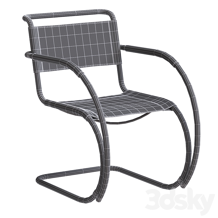 Chair Thonet Limited Edition S 533 F 3DS Max - thumbnail 2