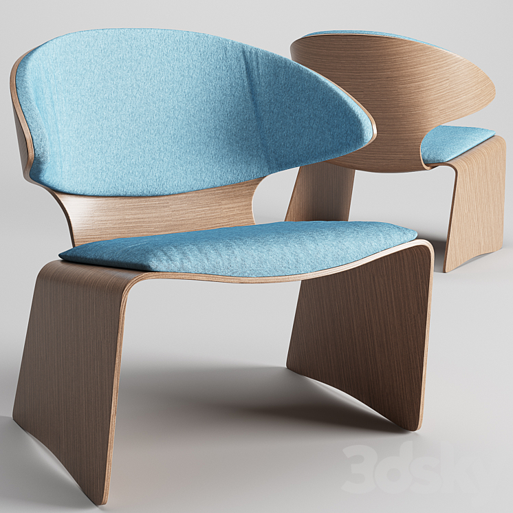 Hans Olsen Teak Bikini Lounge Chair 3DS Max - thumbnail 1