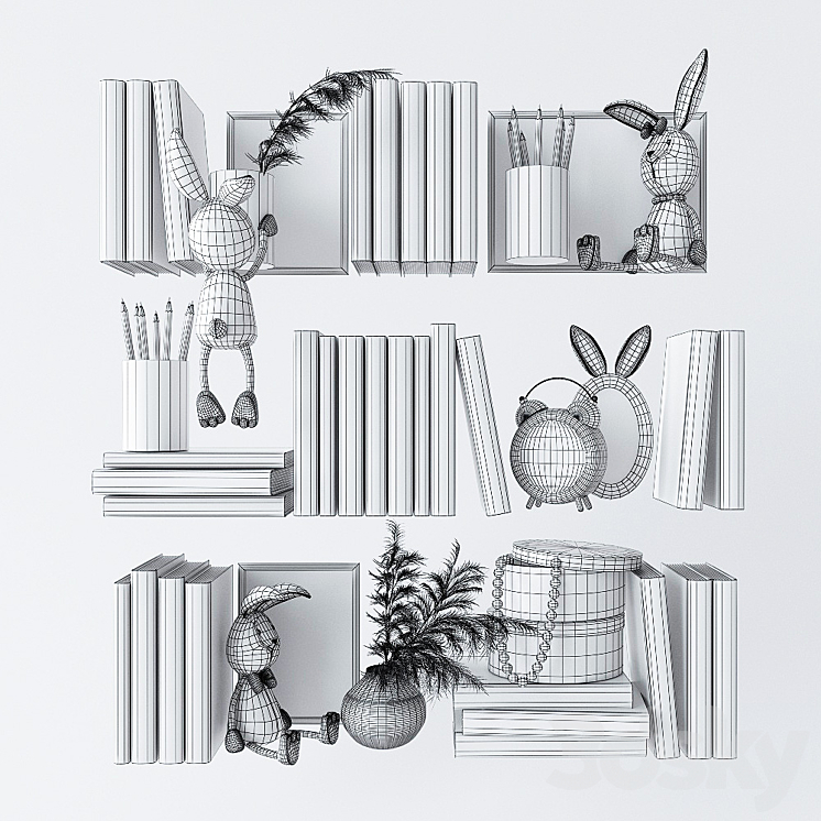 Decorative set in the nursery 1 3D Model