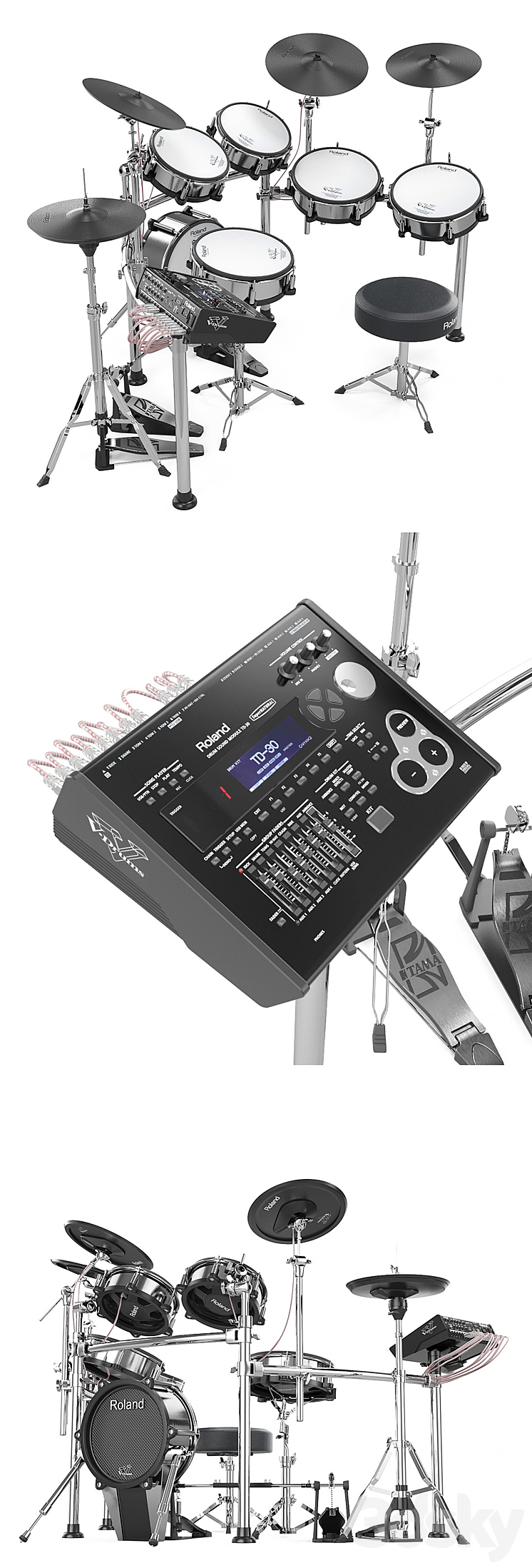 Electronic drums Roland TD30-KV 3DS Max - thumbnail 2