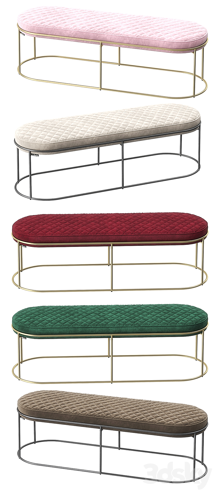 Calligaris atollo bench 3D Model