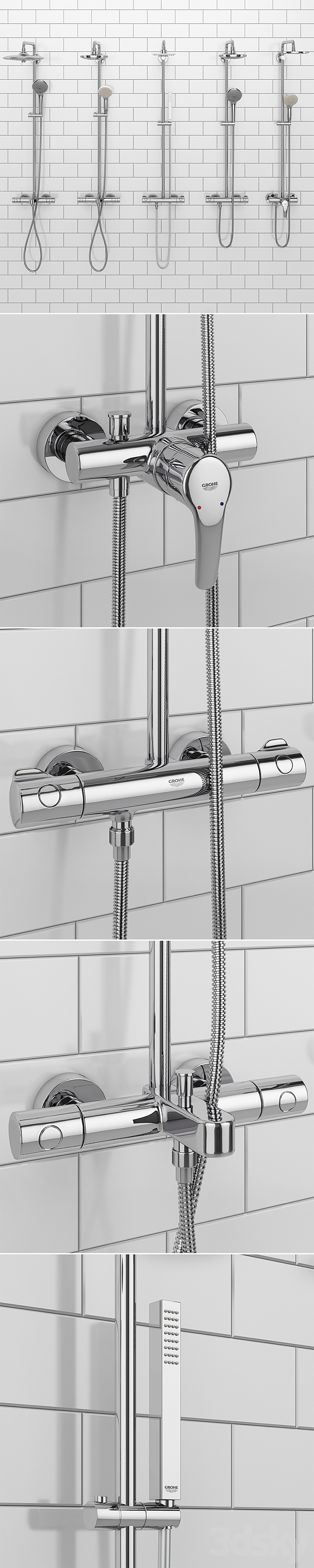 GROHE shower systems | Euphoria set 33 3D Model