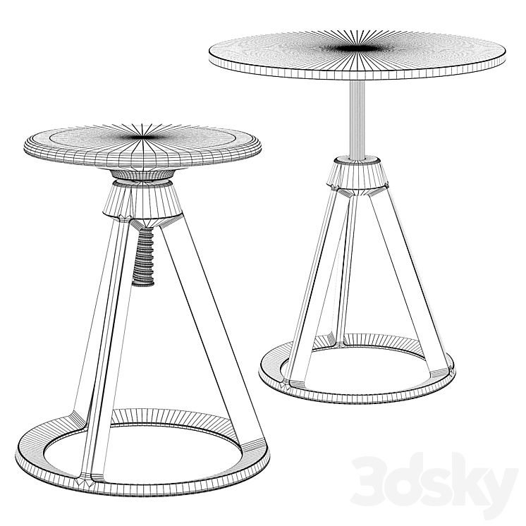 Knoll Piton Table and Chair Chair 3D model