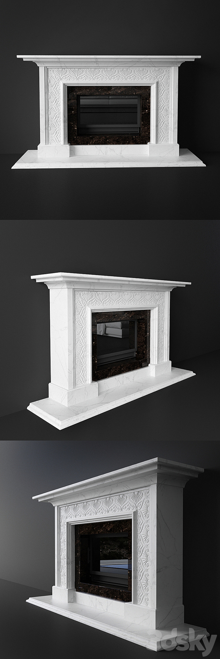 Fireplace portal 3D Model