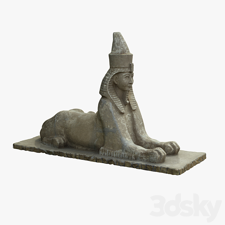 “Sculpture “”Sphinx””” 3DS Max - thumbnail 1
