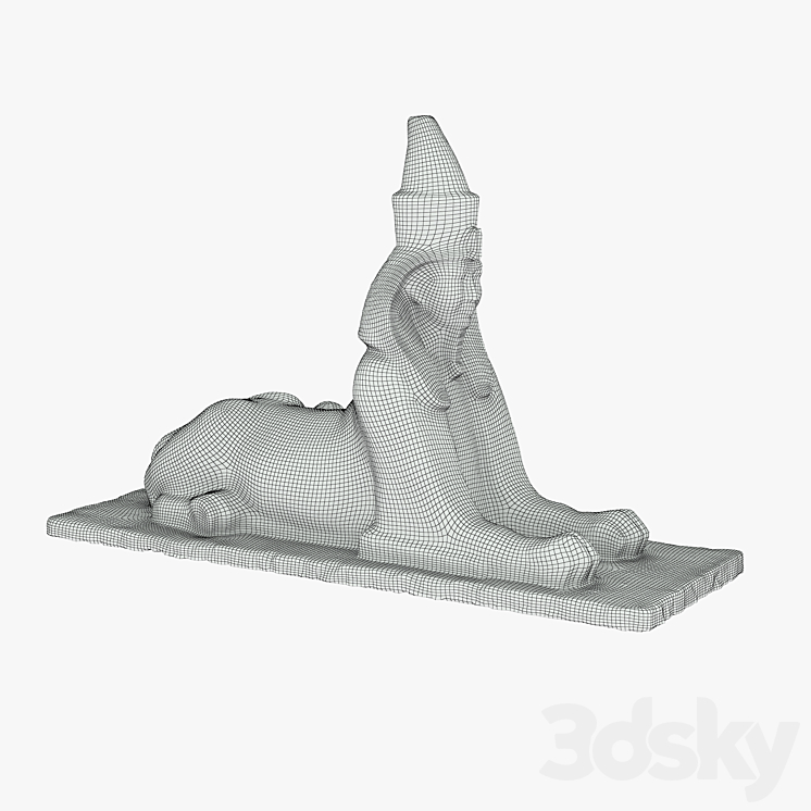 “Sculpture “”Sphinx””” 3DS Max - thumbnail 2
