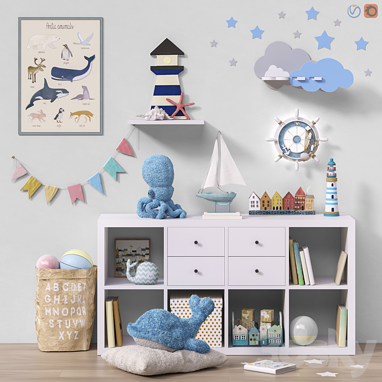 Toys and furniture set 48 3DS Max - thumbnail 1