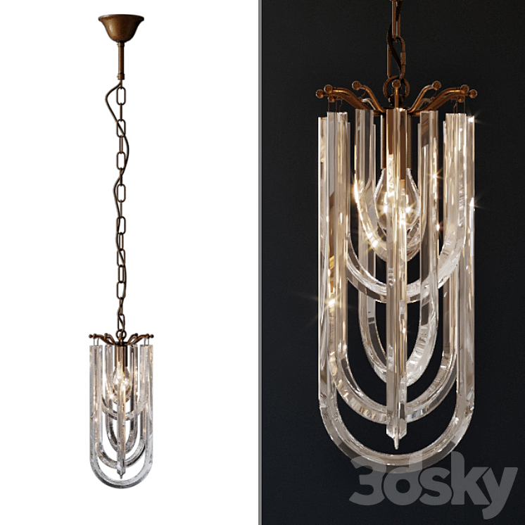 Suspended chandelier Gloss 3DS Max - thumbnail 1