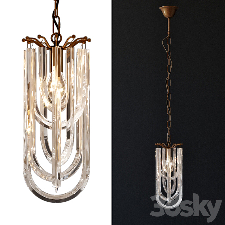 Suspended chandelier Gloss 3DS Max - thumbnail 2