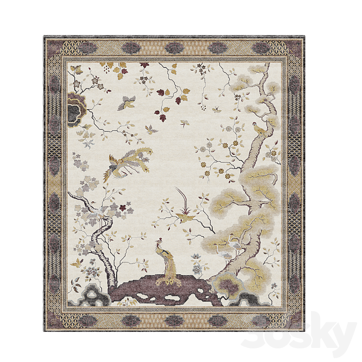 Tapis Rouge Chinoiserie 3DS Max - thumbnail 2