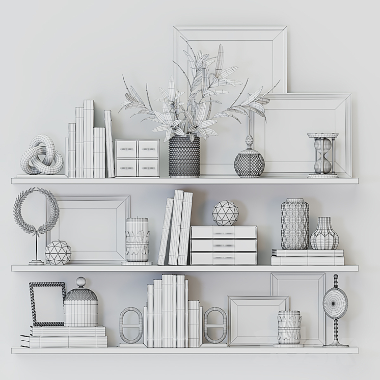 Decorative set 01 3D Model
