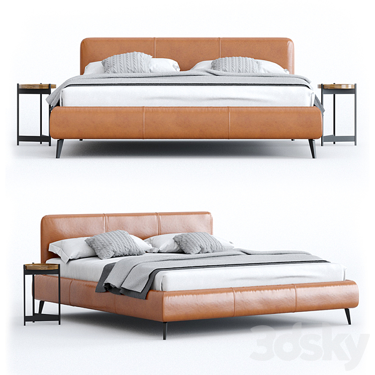 Bed with Aris grille DITRE ITALIA factory RELAX COLLECTION collection 3DS Max - thumbnail 1