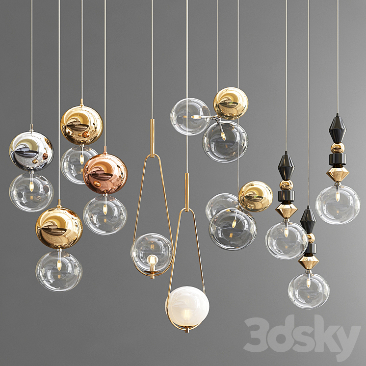 Four Hanging Lights_26 Exclusive 3DS Max - thumbnail 1
