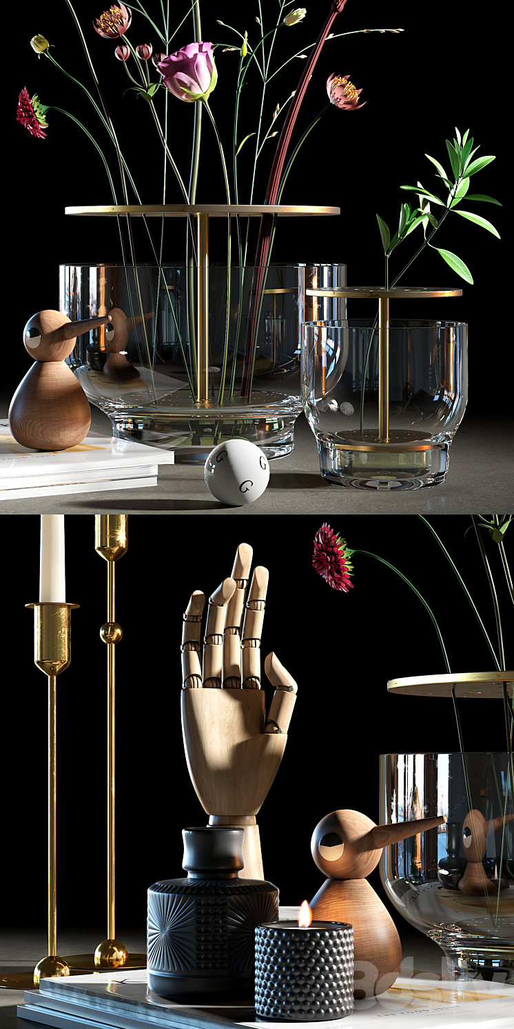 Decorative set 009 3D Model