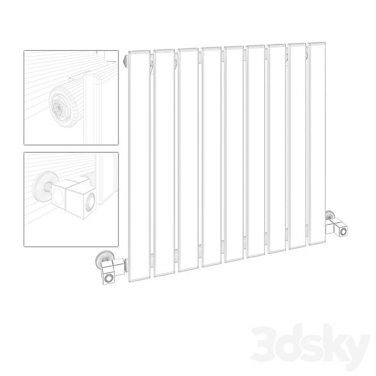Single Panel Radiator - Milano Alpha Radiator 3D Model