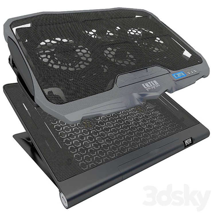 4 laptop coolers 3D Model