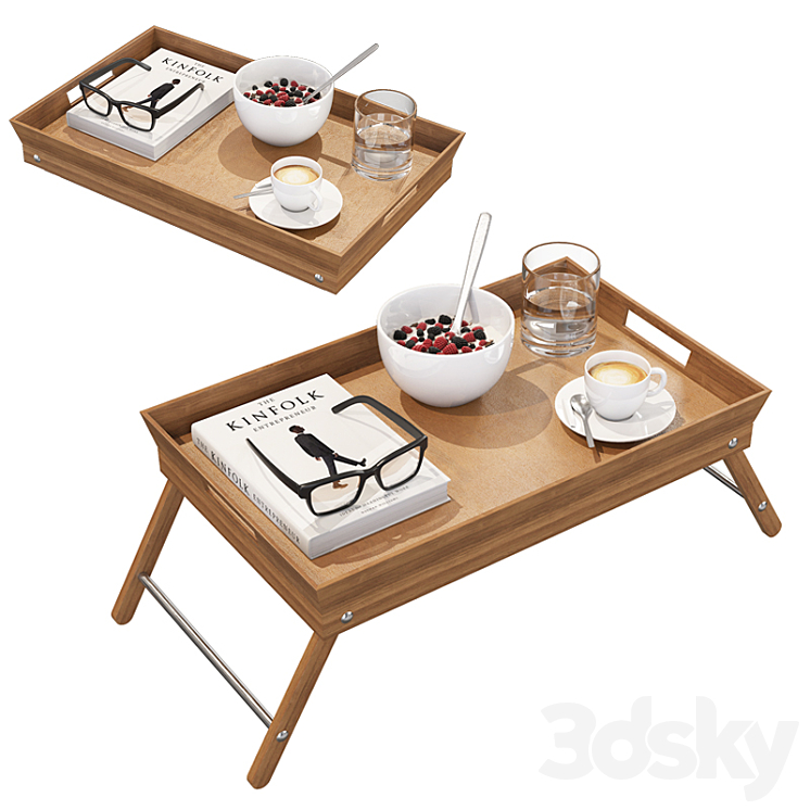 Breakfast Bed Tray 3DS Max - thumbnail 1