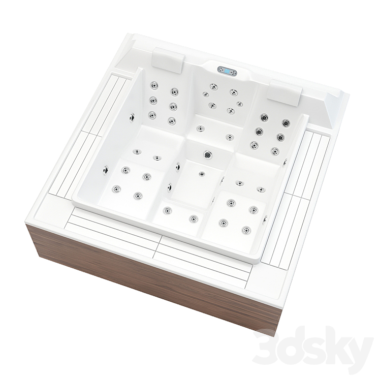 Aquavia SPA Jacuzzi Barcelona White 3D Model