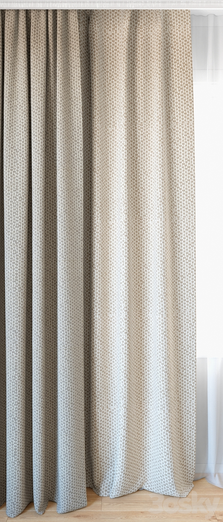 Curtains 85 | Curtains with Tulle | ROHI | Dante 3D Model