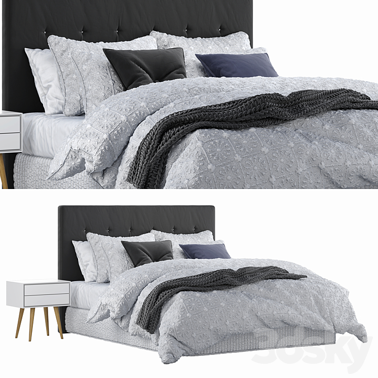 Bed from bedding adairs australia_01 3DS Max - thumbnail 1