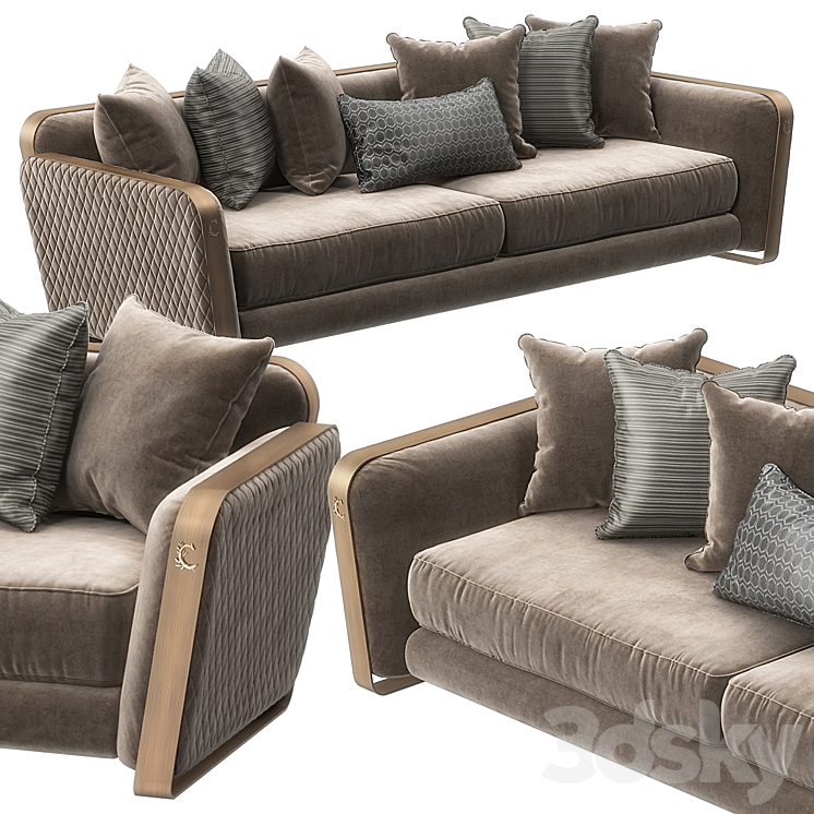 Voyage sofa by Cantori 3DS Max - thumbnail 1