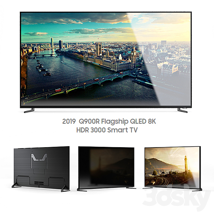 Samsung qled 8k TV 3D Model