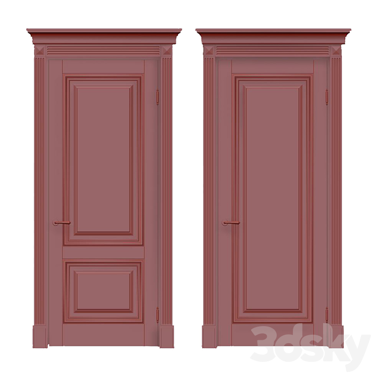 Interior classic doors 3D Model