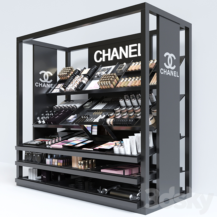 Showcase in duty free or beauty salons with professional cosmetics. Make-Up 3DS Max - thumbnail 2