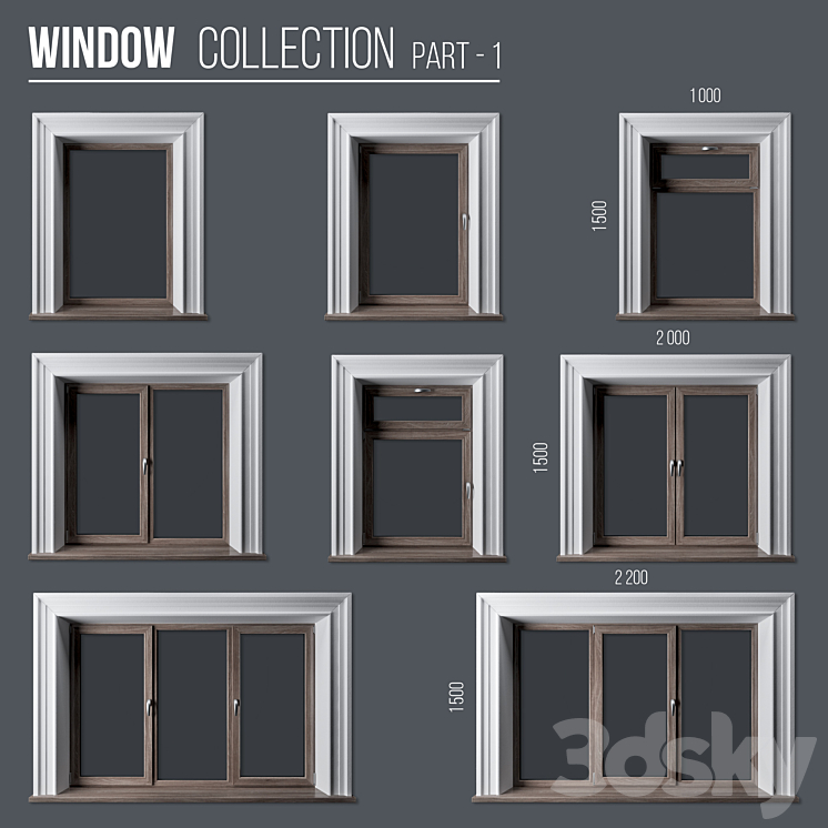 Window Collection Part 1 3D Model