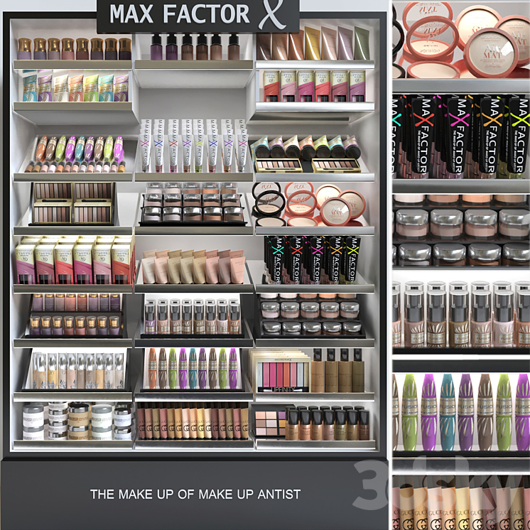 A set of professional cosmetics in a beauty salon or duty free 3 3DS Max - thumbnail 1