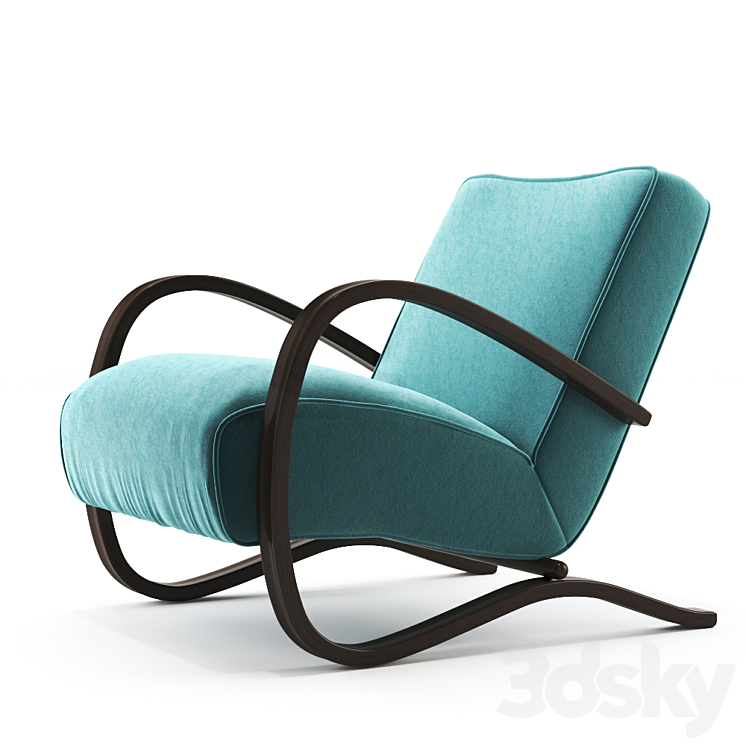 Jindrich Halabala Lounge Chairs 3D Model