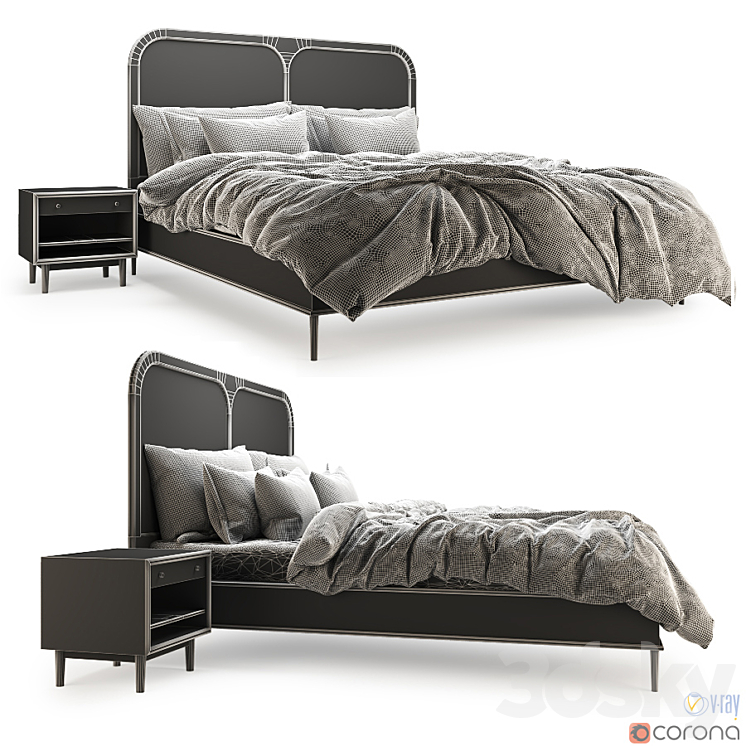Lind & Almond – Sanders Bed 3DS Max - thumbnail 2