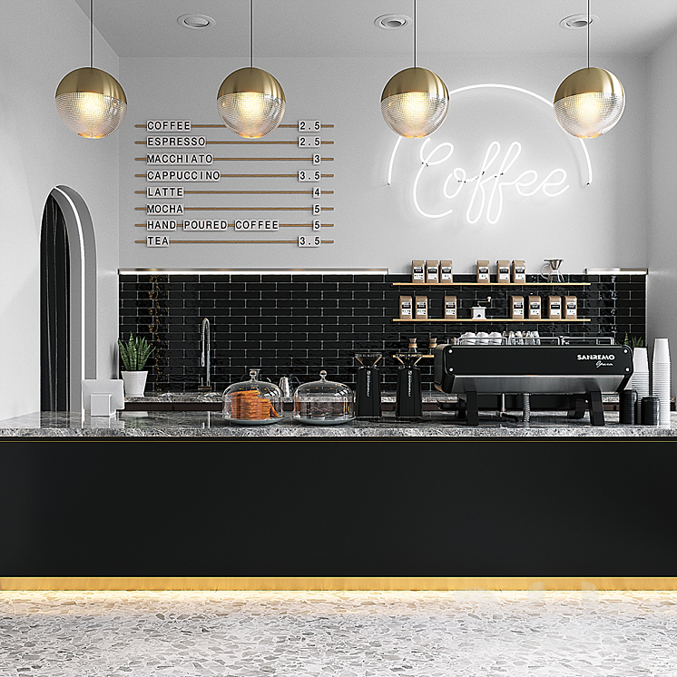COFFEE SHOP (vray GGX corona PBR)
