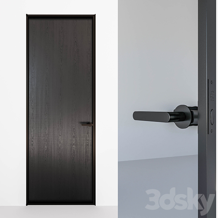 Aladin Swing Mono door by Glas Italia 3D Model
