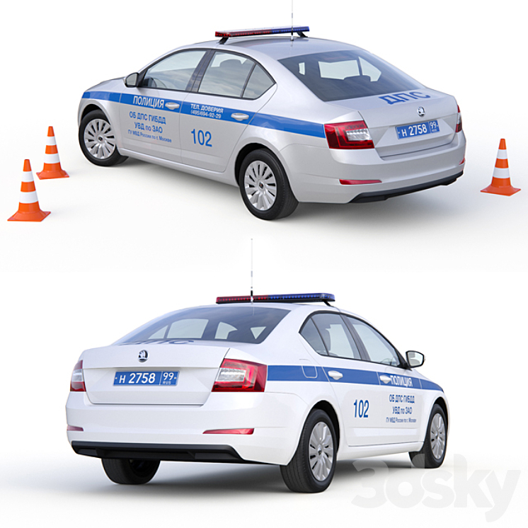 Police car (DPS) 3D Model