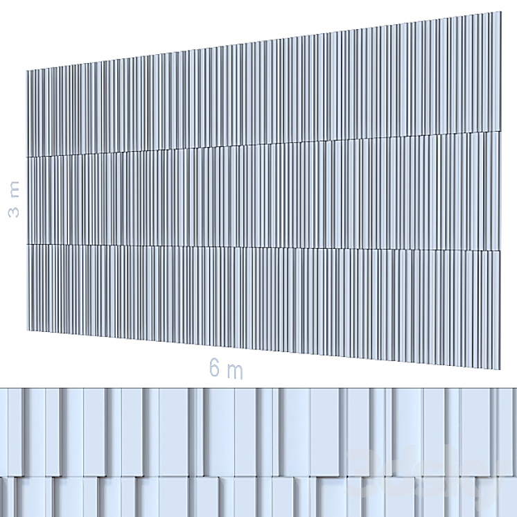 Decorative wall 168. 3D Model