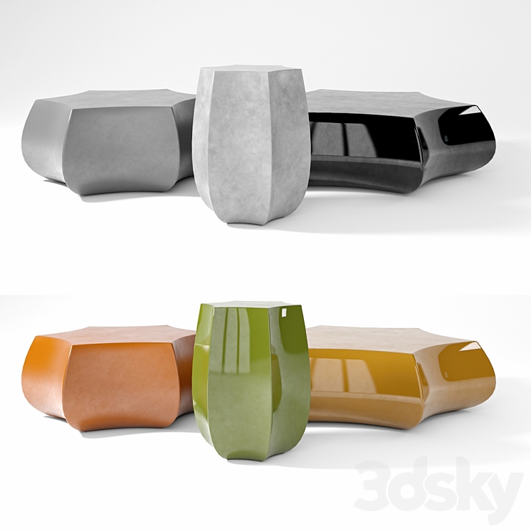 ROCHE BOBOIS Carambole Tables Table 3D model