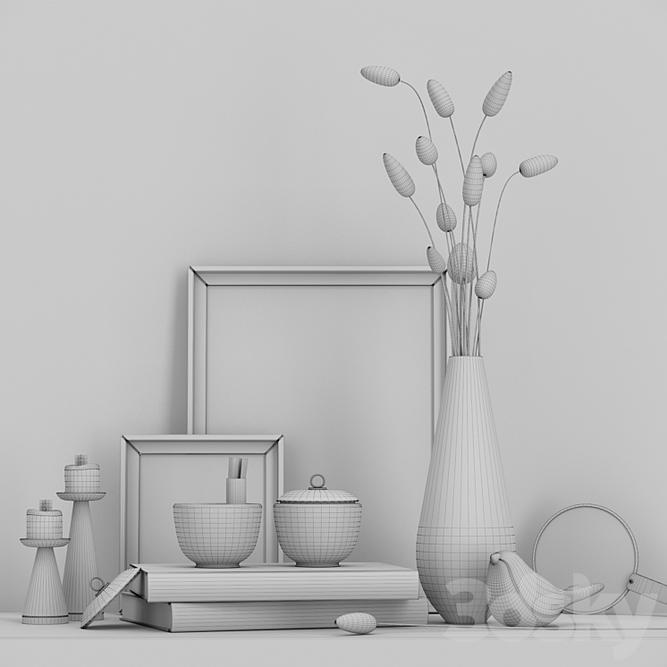 Decorative set B1 3D Model