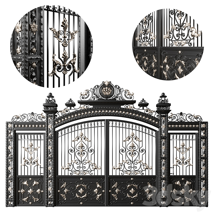 Forged gates 3D Model