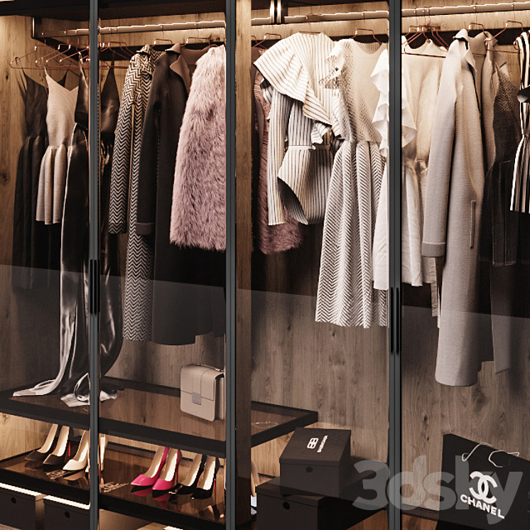 Poliform wardrobe 3D Model