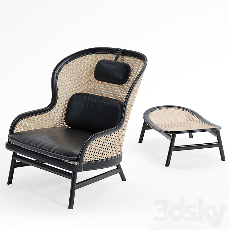 The Dandy Armchair with Ottoman by Gärsnäs 3DS Max - thumbnail 2