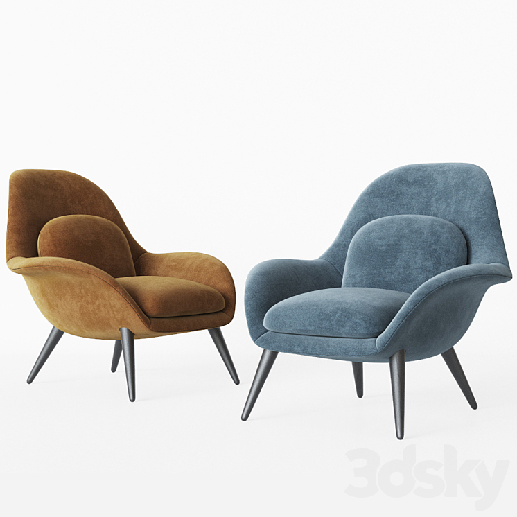 Swoon Lounge – Fredericia Furniture 3DS Max - thumbnail 2